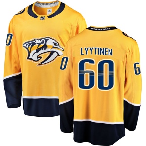 Men's Joonas Lyytinen Nashville Predators Breakaway Home Jersey - Gold