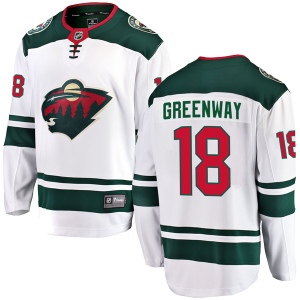 Men's Jordan Greenway Minnesota Wild Breakaway Away Jersey - White