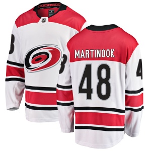 Men's Jordan Martinook Carolina Hurricanes Breakaway Away Jersey - White