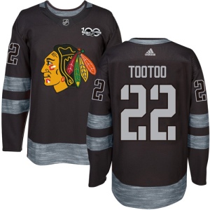 Men's Jordin Tootoo Chicago Blackhawks Authentic 1917-2017 100th Anniversary Jersey - Black