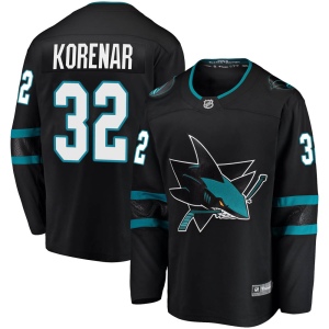 Men's Josef Korenar San Jose Sharks Breakaway Alternate Jersey - Black