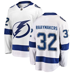 Men's Joseph Raaymakers Tampa Bay Lightning Breakaway Away Jersey - White