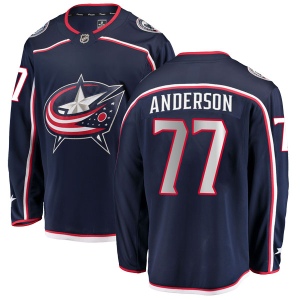 Men's Josh Anderson Columbus Blue Jackets Breakaway Home Jersey - Navy