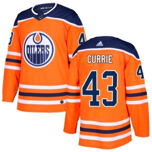 Men's Josh Currie Edmonton Oilers Authentic r Home Jersey - Orange