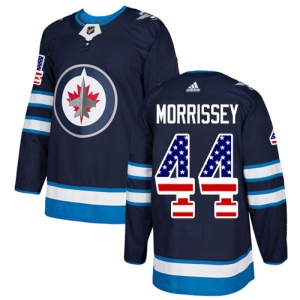 Men's Josh Morrissey Winnipeg Jets Authentic USA Flag Fashion Jersey - Navy Blue