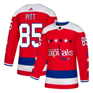 Men's Josh Pitt Washington Capitals Authentic Alternate Jersey - Red