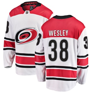 Men's Josh Wesley Carolina Hurricanes Breakaway Away Jersey - White