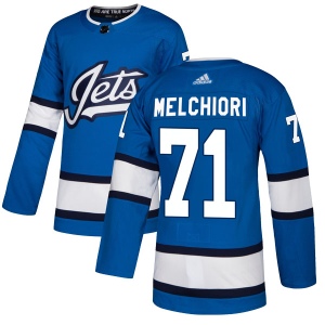 Men's Julian Melchiori Winnipeg Jets Authentic Alternate Jersey - Blue