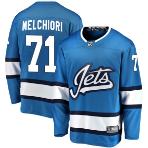 Men's Julian Melchiori Winnipeg Jets Breakaway Alternate Jersey - Blue