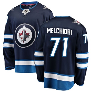 Men's Julian Melchiori Winnipeg Jets Breakaway Home Jersey - Blue