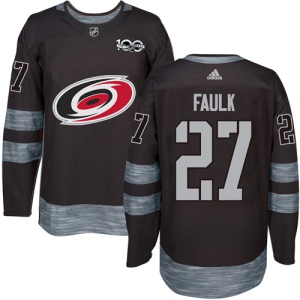 Men's Justin Faulk Carolina Hurricanes Authentic 1917-2017 100th Anniversary Jersey - Black