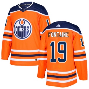 Men's Justin Fontaine Edmonton Oilers Authentic r Home Jersey - Orange