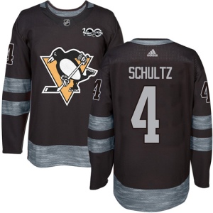 Men's Justin Schultz Pittsburgh Penguins Authentic 1917-2017 100th Anniversary Jersey - Black