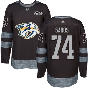 Men's Juuse Saros Nashville Predators Authentic 1917-2017 100th Anniversary Jersey - Black