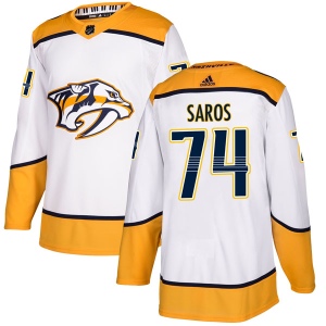 Men's Juuse Saros Nashville Predators Authentic Away Jersey - White