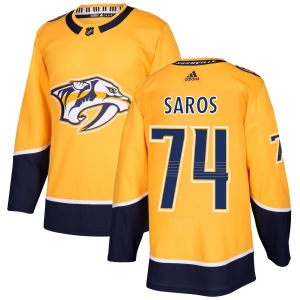 Men's Juuse Saros Nashville Predators Authentic Jersey - Gold