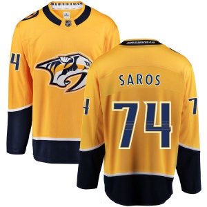 Men's Juuse Saros Nashville Predators Home Breakaway Jersey - Yellow