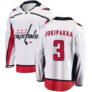 Men's Jyrki Jokipakka Washington Capitals Breakaway Away Jersey - White