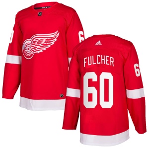 Men's Kaden Fulcher Detroit Red Wings Authentic Home Jersey - Red