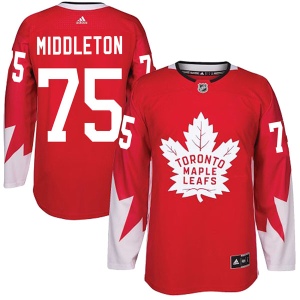 Men's Keaton Middleton Toronto Maple Leafs Authentic Alternate Jersey - Red