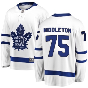 Men's Keaton Middleton Toronto Maple Leafs Breakaway Away Jersey - White