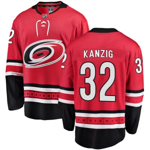 Men's Keegan Kanzig Carolina Hurricanes Breakaway Home Jersey - Red