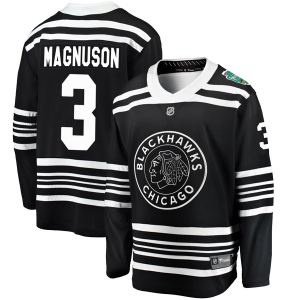 Men's Keith Magnuson Chicago Blackhawks 2019 Winter Classic Breakaway Jersey - Black