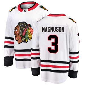 Men's Keith Magnuson Chicago Blackhawks Breakaway Away Jersey - White