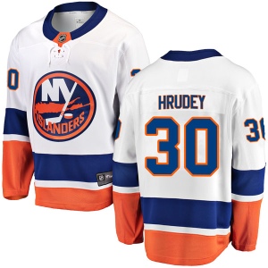 Men's Kelly Hrudey New York Islanders Breakaway Away Jersey - White