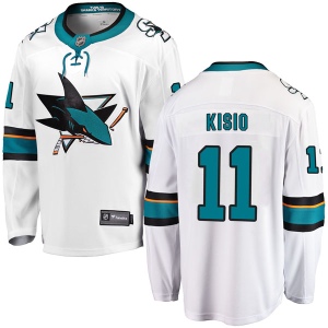 Men's Kelly Kisio San Jose Sharks Breakaway Away Jersey - White