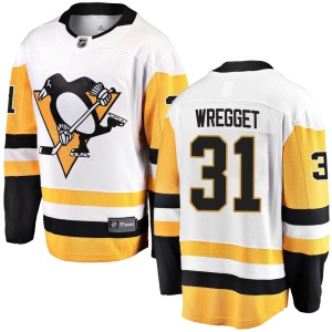 Men's Ken Wregget Pittsburgh Penguins Breakaway Away Jersey - White