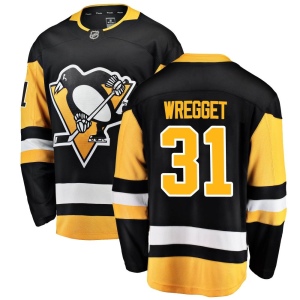 Men's Ken Wregget Pittsburgh Penguins Breakaway Home Jersey - Black