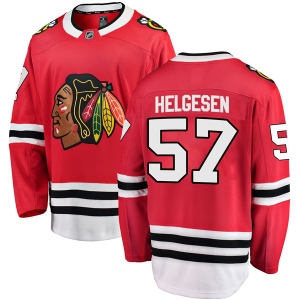 Men's Kenton Helgesen Chicago Blackhawks Breakaway Home Jersey - Red