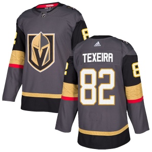 Men's Keoni Texeira Vegas Golden Knights Authentic Gray Home Jersey - Gold