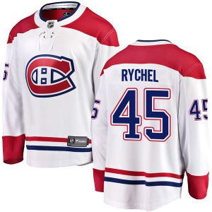 Men's Kerby Rychel Montreal Canadiens Breakaway Away Jersey - White