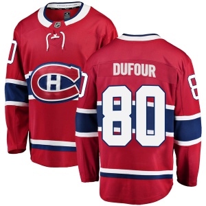 Men's Kevin Dufour Montreal Canadiens Breakaway Home Jersey - Red