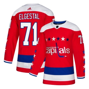 Men's Kevin Elgestal Washington Capitals Authentic Alternate Jersey - Red