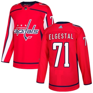 Men's Kevin Elgestal Washington Capitals Authentic Home Jersey - Red