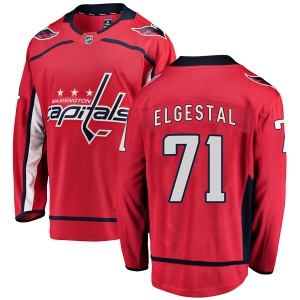 Men's Kevin Elgestal Washington Capitals Breakaway Home Jersey - Red