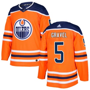 Men's Kevin Gravel Edmonton Oilers Authentic r Home Jersey - Orange