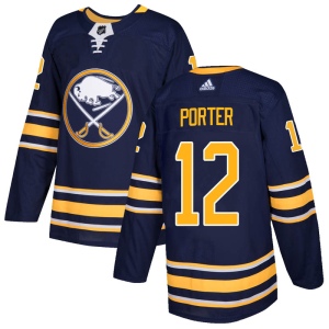 Men's Kevin Porter Buffalo Sabres Authentic Home Jersey - Navy