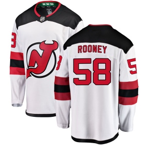 Men's Kevin Rooney New Jersey Devils Breakaway Away Jersey - White