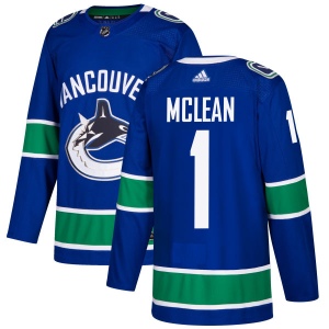 Men's Kirk Mclean Vancouver Canucks Authentic Jersey - Blue