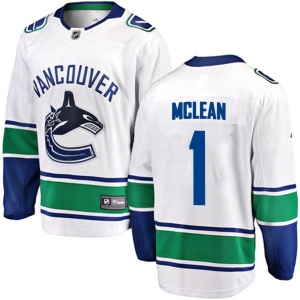 Men's Kirk Mclean Vancouver Canucks Breakaway Away Jersey - White