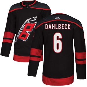 Men's Klas Dahlbeck Carolina Hurricanes Authentic Alternate Jersey - Black