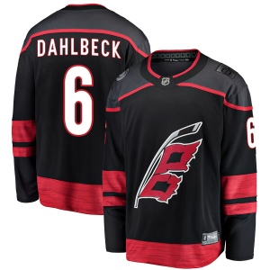 Men's Klas Dahlbeck Carolina Hurricanes Breakaway Alternate Jersey - Black