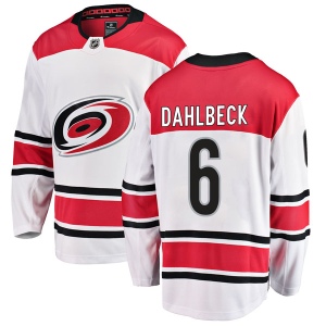 Men's Klas Dahlbeck Carolina Hurricanes Breakaway Away Jersey - White