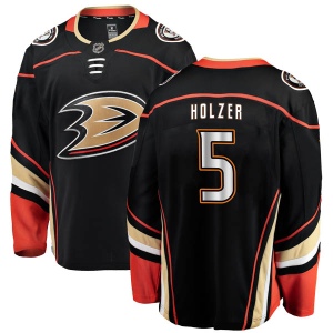 Men's Korbinian Holzer Anaheim Ducks Authentic Home Jersey - Black