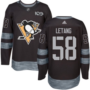 Men's Kris Letang Pittsburgh Penguins Authentic 1917-2017 100th Anniversary Jersey - Black