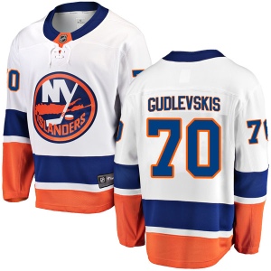 Men's Kristers Gudlevskis New York Islanders Breakaway Away Jersey - White